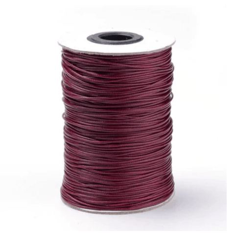 BeadsBalzar Beads & Crafts DARK RED (WC08-119) (WC08-X) Braided Korean Waxed Polyester Cords (80 MET)