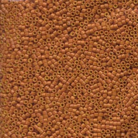 BeadsBalzar Beads & Crafts (DB-0653) Miyuki Delica 11-0 Opaque Pumpkin Dyed (5 GMS)