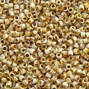 BeadsBalzar Beads & Crafts (DB-2262) MIYUKI DELICA 11-0 OPAQUE YELLOW PICASSO (5 GMS)