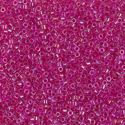BeadsBalzar Beads & Crafts (DB1743) MIYUKI DELICA 11/0 HOT PINK LINED CRYSTAL AB (5 GMS)