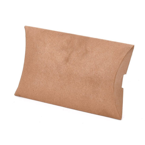 BeadsBalzar Beads & Crafts (DC7043-03B) BURLYWOOD PLAIN (DC7043-X) Paper Pillow Boxes, Size:7.6x12.5cm long, 1.9cm high (5 pcs)