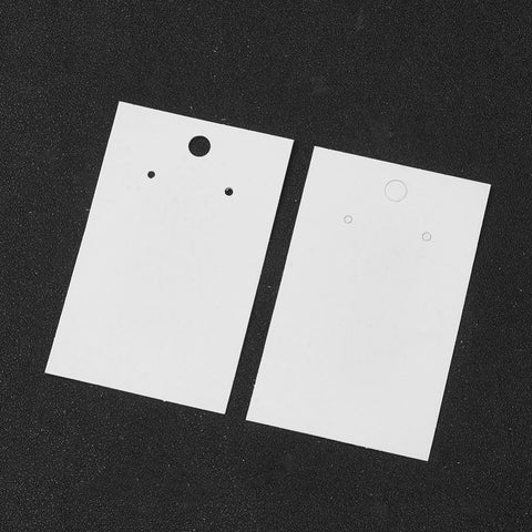 BeadsBalzar Beads & Crafts (EC7546-01) Paper Earring Display Card or Pendants and Earrings, White S80x50mm (40 PCS)