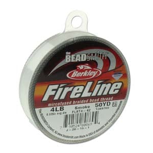 BeadsBalzar Beads & Crafts (FL04SG50) BEADSMITH 4 LB FIRELINE SMOKE GREY .005 IN-.12MM DIA 50 YRD