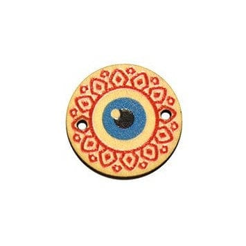 BeadsBalzar Beads & Crafts (GE5412) Wooden Connector Round Eye March 22mm (3 pcs)