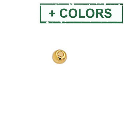 BeadsBalzar Beads & Crafts (GQ6440X) Good Quality Brass Beads 2.4x2.9mm Φ1.2mm (3 GMS / +-37PCS)