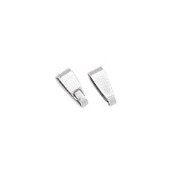 BeadsBalzar Beads & Crafts (GQ6524C) SILVER ANTIQUE (GQ6524X) Brass component bail triangular ring 8mm (20 PCS)