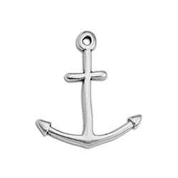 BeadsBalzar Beads & Crafts (GQA7206B) SILVER ANTIQUE (GQA7206X) Minimal anchor motif pendant 21x23mm (2 PCS)