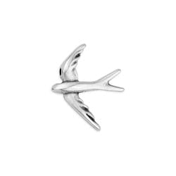 BeadsBalzar Beads & Crafts (GQB7103B) SILVER ANTIQUE (GQB7103X) Swallow motif Φ1.5mm 16X18MM (2 PCS)