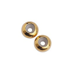 BeadsBalzar Beads & Crafts (GQB7156A) Bead stopper brass 8mm Φ2mm (4 PCS)