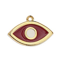 BeadsBalzar Beads & Crafts (GQE7643B) RED (GQE7643X) Eye 26mm pendant (2 PCS)