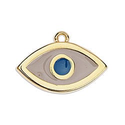 BeadsBalzar Beads & Crafts (GQE7643C) GREY (GQE7643X) Eye 26mm pendant (2 PCS)