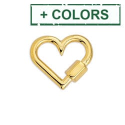 BeadsBalzar Beads & Crafts (GQH6819X) Padlock heart shape motif wireframe (2 PCS)