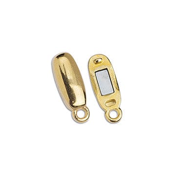 BeadsBalzar Beads & Crafts (GQM7455A) Magnetic clasp rectangular with 2 eyes 16x5mm (1 SET)