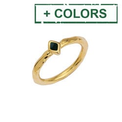 BeadsBalzar Beads & Crafts (GQR7656X) Ring slim with rhombus fix size 15mm (1 PC)