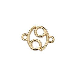 BeadsBalzar Beads & Crafts (GQZ7161F) CANCER (GQZ7161X) Zodiac signs Capricorn with 2 rings about 12-15MM (3 PCS)