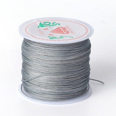 BeadsBalzar Beads & Crafts GRAY (NC2-18) (NC2-X) Nylon cord 45m roll 0,8mm (45 METS)