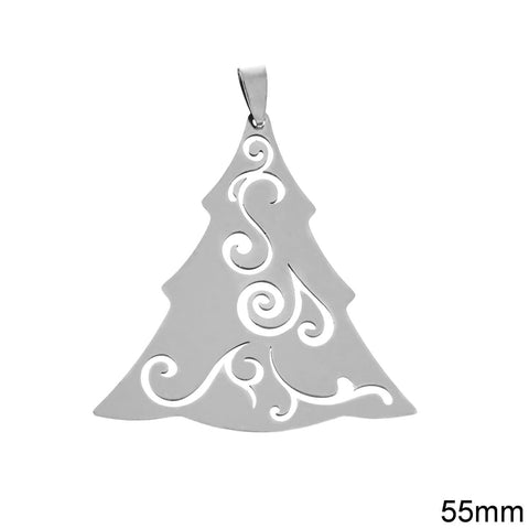 BeadsBalzar Beads & Crafts (GTT7991A) Stainless Steel New Year's Lucky Charm 55mm (1 PC)