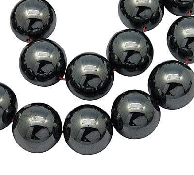 BeadsBalzar Beads & Crafts HB4064) Synthetic hematite 8mm