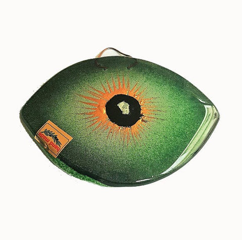 BeadsBalzar Beads & Crafts (HG-EY1) GREEN (HG-EYX) Glass Hand Made Eye about 11x8cm (1 PC)