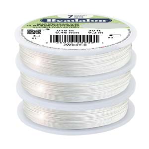 BeadsBalzar Beads & Crafts (JW01S-0) BEADALON 7STRD .012 SILVER COLOR (30 FEET)