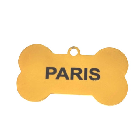 BeadsBalzar Beads & Crafts (LCD7954-X) Laser Engraved Dog Tag Stainless Steel 40X22MM customized (1 PC)