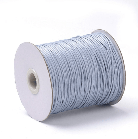 BeadsBalzar Beads & Crafts LIGHT GREY (WC08-128) (WC08-X) Braided Korean Waxed Polyester Cords (80 MET)