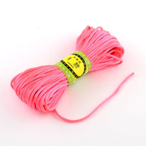 BeadsBalzar Beads & Crafts LightCoral (PC4442A) (PC4442X) Polyester cord Bundle (+Colors) 2mm (+-20 MTRS)