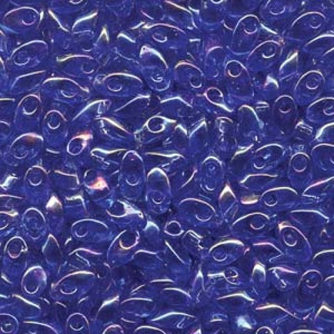 BeadsBalzar Beads & Crafts LONG MAGATAMA 4 X 7 MM TRANSP LT.SAPPHIRE AB (LMA-0261)