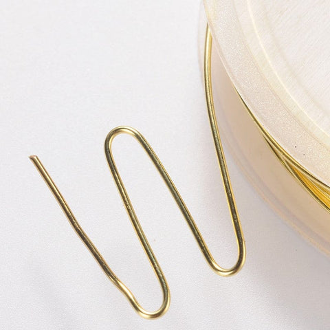 BeadsBalzar Beads & Crafts LT. GOLD (CW8234-07) (CW8234-X) Copper Jewelry Wire, 0.8mm (3m)/roll.
