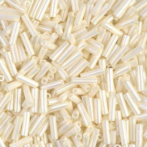 BeadsBalzar Beads & Crafts MIYUKI BUGLES #2 - 6 X 1,7 MM CREAM CEYLON (MB2-0594)