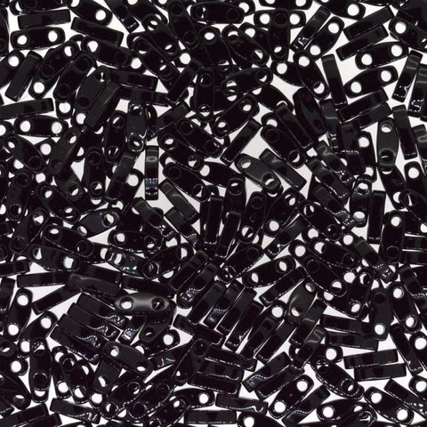 BeadsBalzar Beads & Crafts (MQT-0401) MIYUKI QUARTER TILA BEADS BLACK (7.1 GMS)