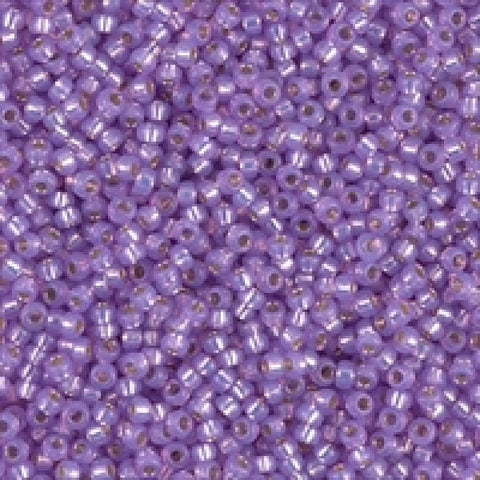 BeadsBalzar Beads & Crafts (MSB11-0574-250G) MIYUKI SEED BEADS 11/0 DYED LILAC SILVER LINED ALABASTER (250 GMS)