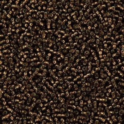 BeadsBalzar Beads & Crafts (MSB15-0005D) MIYUKI SEED BEADS 15-0 SILVER LINED ROOT BEER (10GMS)