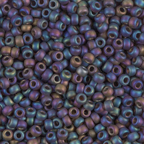 BeadsBalzar Beads & Crafts (MSB8-0135FR) MIYUKI SEED BEADS 8/0 TRANSP BROWN AB MATTED (25 GMS)