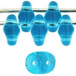 BeadsBalzar Beads & Crafts (MSD-60020) MATUBO SUPERDUO 2X5MM AQUAMARINE