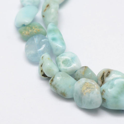 BeadsBalzar Beads & Crafts NAT. LAMINAR (BG7283-35) (BG7283-X) Natural Beads Strands, Nuggets Size: about 4~8mm (1 STR)