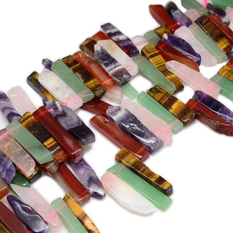 BeadsBalzar Beads & Crafts NAT. MIXED (BG6311-06) (BG5311-X) Natural Gemstone Lapis Lazuli Beads Strands, Irregular Cuboid, Lapis Lazuli