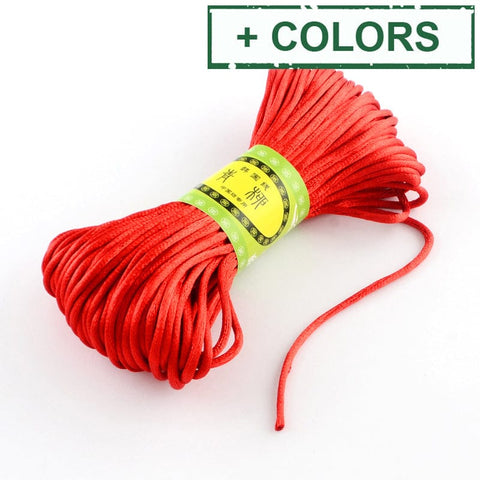 BeadsBalzar Beads & Crafts (PC4442X) Polyester cord Bundle (+Colors) 2mm (+-20 MTRS)
