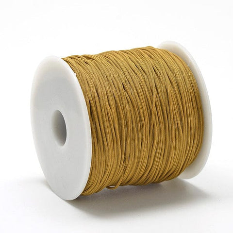 BeadsBalzar Beads & Crafts (PC7044-11) DKGOLDENROD (PC7044-X) Polyester Cords Macrame Thread, 0.8mm (+/- 120 METS)