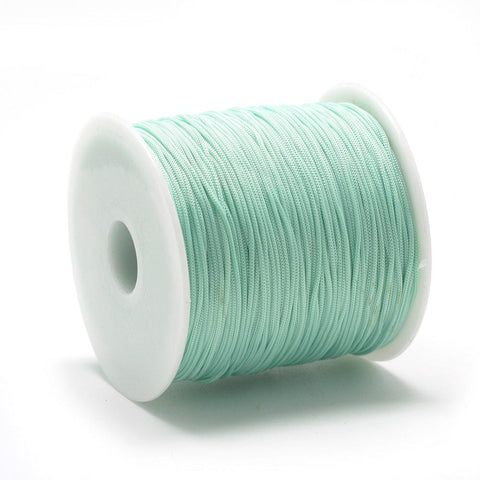 BeadsBalzar Beads & Crafts (PC7044-21) AQUAMARINE (PC7044-X) Polyester Cords Macrame Thread, 0.8mm (+/- 120 METS)