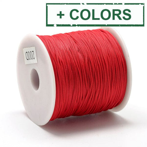 BeadsBalzar Beads & Crafts (PC7044-X) Polyester Cords Macrame Thread, 0.8mm (+/- 120 METS)