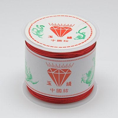 BeadsBalzar Beads & Crafts RED (NC2-01) (NC2-X) Nylon cord 45m roll 0,8mm (45 METS)