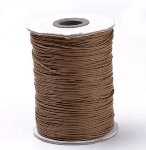 BeadsBalzar Beads & Crafts SADDLE BROWN (WC08-125) (WC08-X) Braided Korean Waxed Polyester Cords (80 MET)