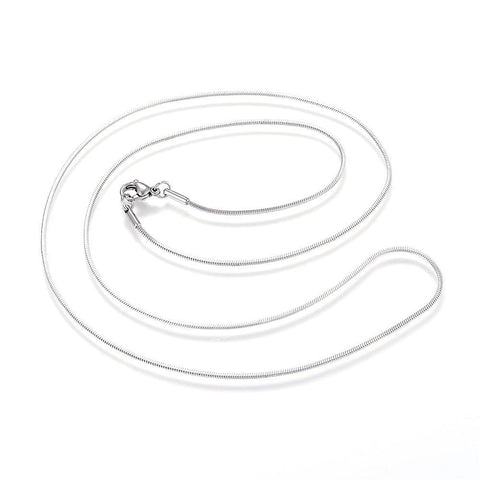 BeadsBalzar Beads & Crafts (SC4687) 304 Stainless Steel Snake Chain Necklaces,
