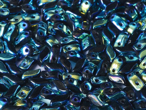 BeadsBalzar Beads & Crafts (SD-23980-29703) STORMDUO 3 X 7 MM JET FULL AB