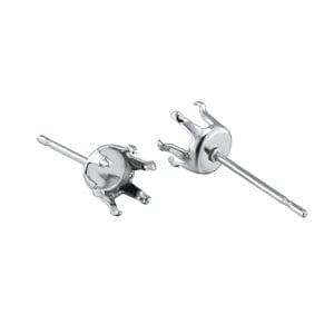 BeadsBalzar Beads & Crafts (SE5717) 304 Stainless Steel Ear Stud Rhinestone Settings, 6mm wide; fit for 6mm