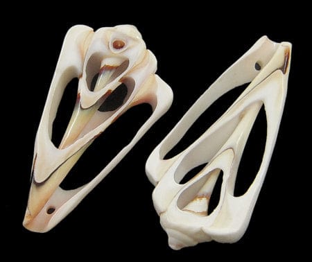 BeadsBalzar Beads & Crafts (SH5642) Natural Shell Pendants, White Size: about 40-52mm long