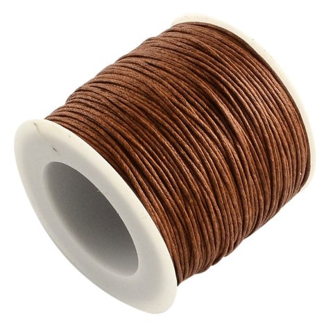 BeadsBalzar Beads & Crafts SIENNA (CW7909-290) (CW7909-X) Waxed Cotton Thread , Macrame 1mm (+/- 100 YARDS/90 MTRS)