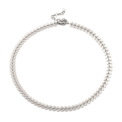 BeadsBalzar Beads & Crafts (SN8252-01) 304 Stainless Steel Cobs Chain Necklaces, with Heart Link (35cm)
