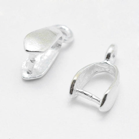 BeadsBalzar Beads & Crafts (SS5733) Sterling Silver Pendant Bails, Ice Pick & Pinch Bails, about 5mm wide, 9mm long